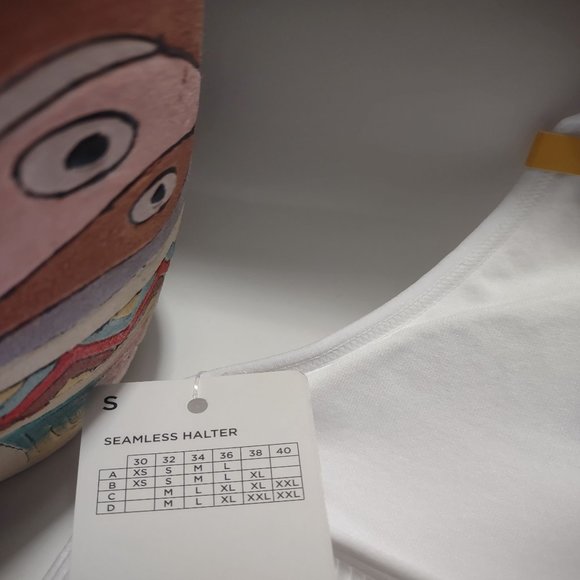 Nwt SO® Seamless Ribbed Halter Bralette White Junior New - Picture 7 of 8